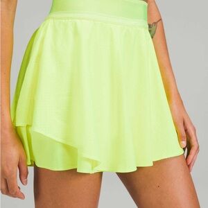 Lululemon Court Rival High-Rise Long Skirt | Highlight Yellow | Size 4 | NWT